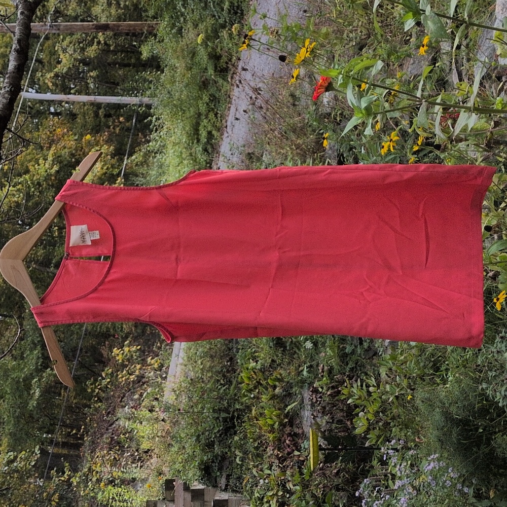 Bright Coral Sleeveless Dress